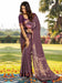 Purple Magenta Block Print Cotton Printed Saree