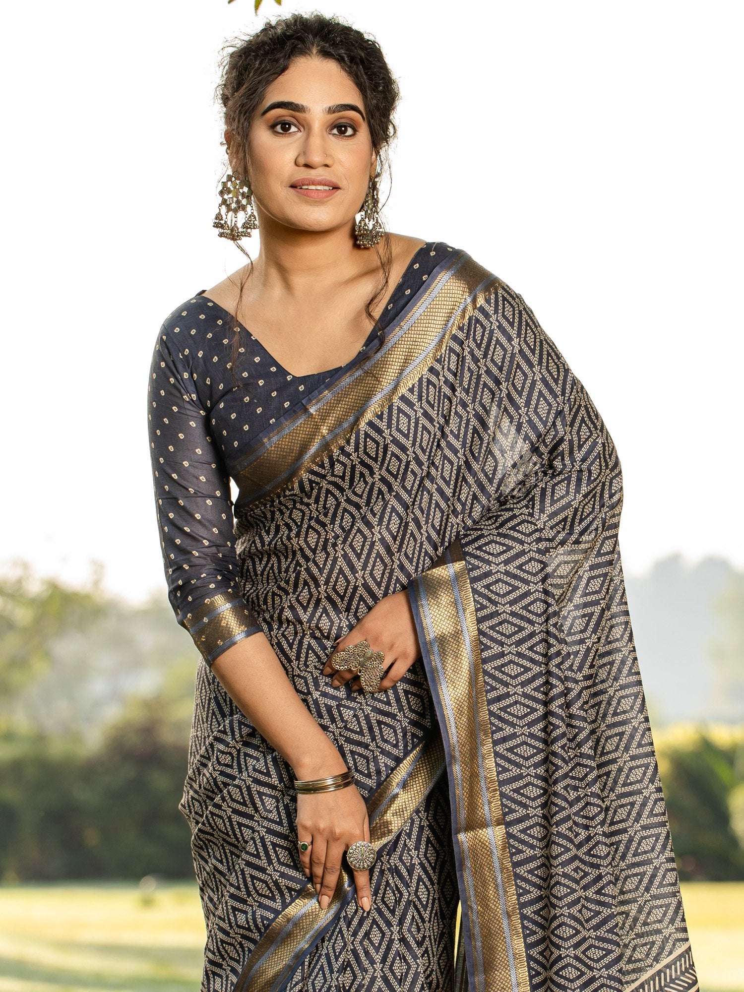 partywear designer saree for festive occasions