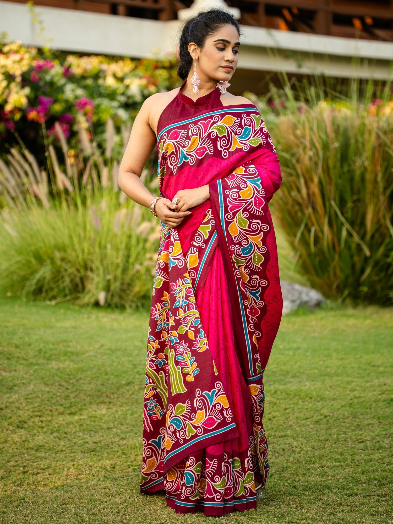 partywear designer saree for festive occasions