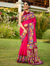 Pink Pink Block Print Cotton Blend Printed Saree