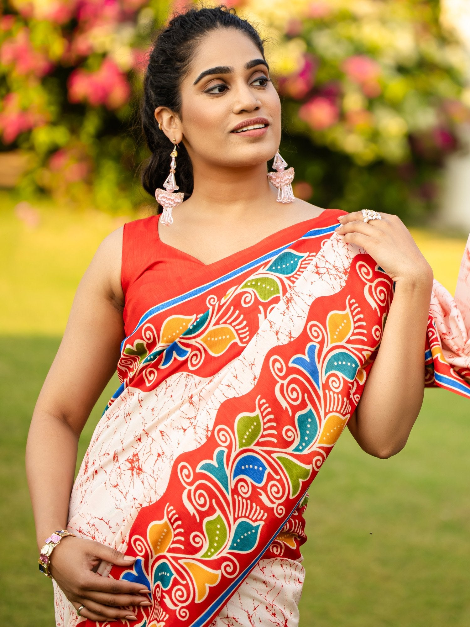 partywear designer saree for festive occasions