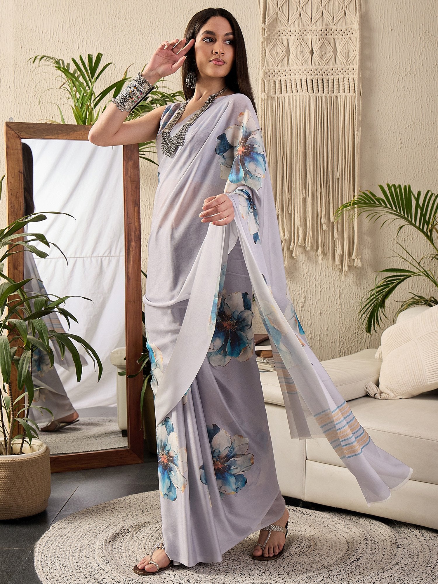 partywear designer saree for festive occasions