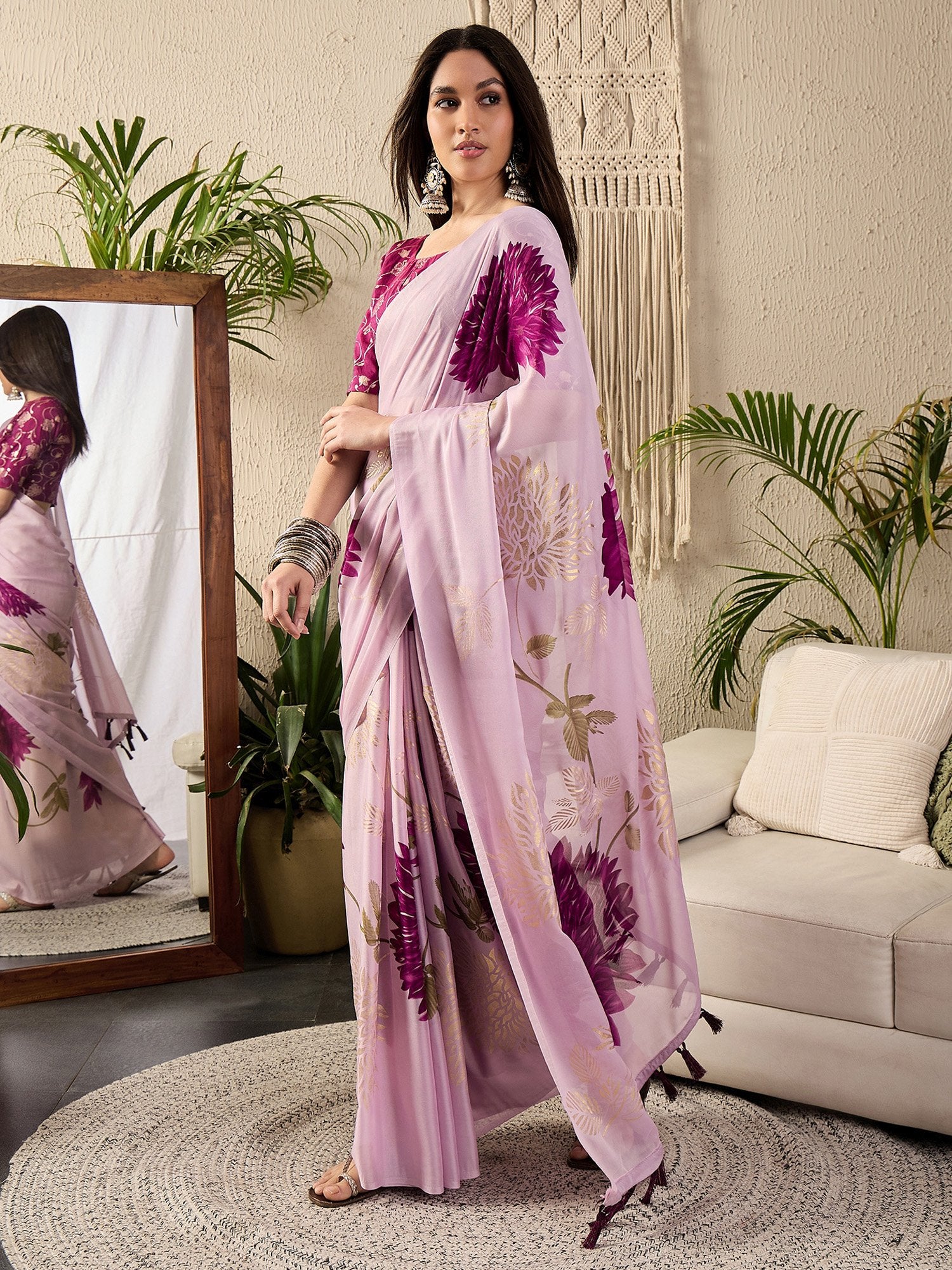 partywear designer saree for festive occasions