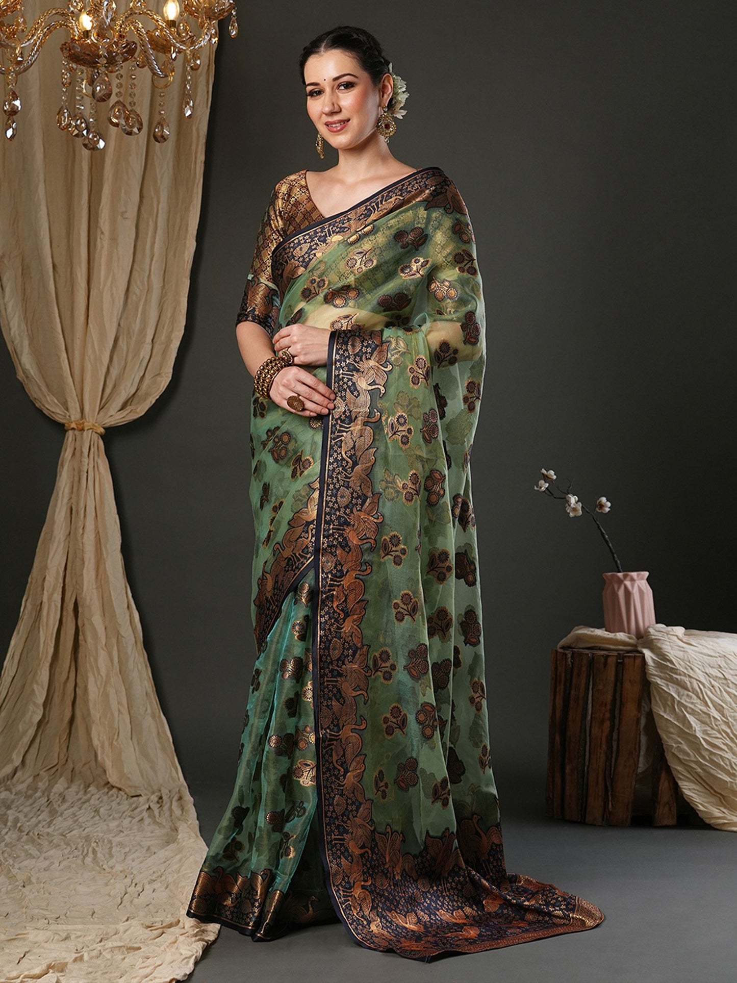 partywear designer saree for festive occasions