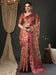 Pink Pink Banarasi Organza Woven Saree
