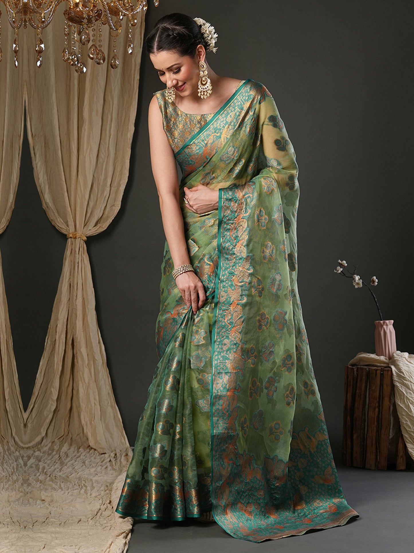 partywear designer saree for festive occasions
