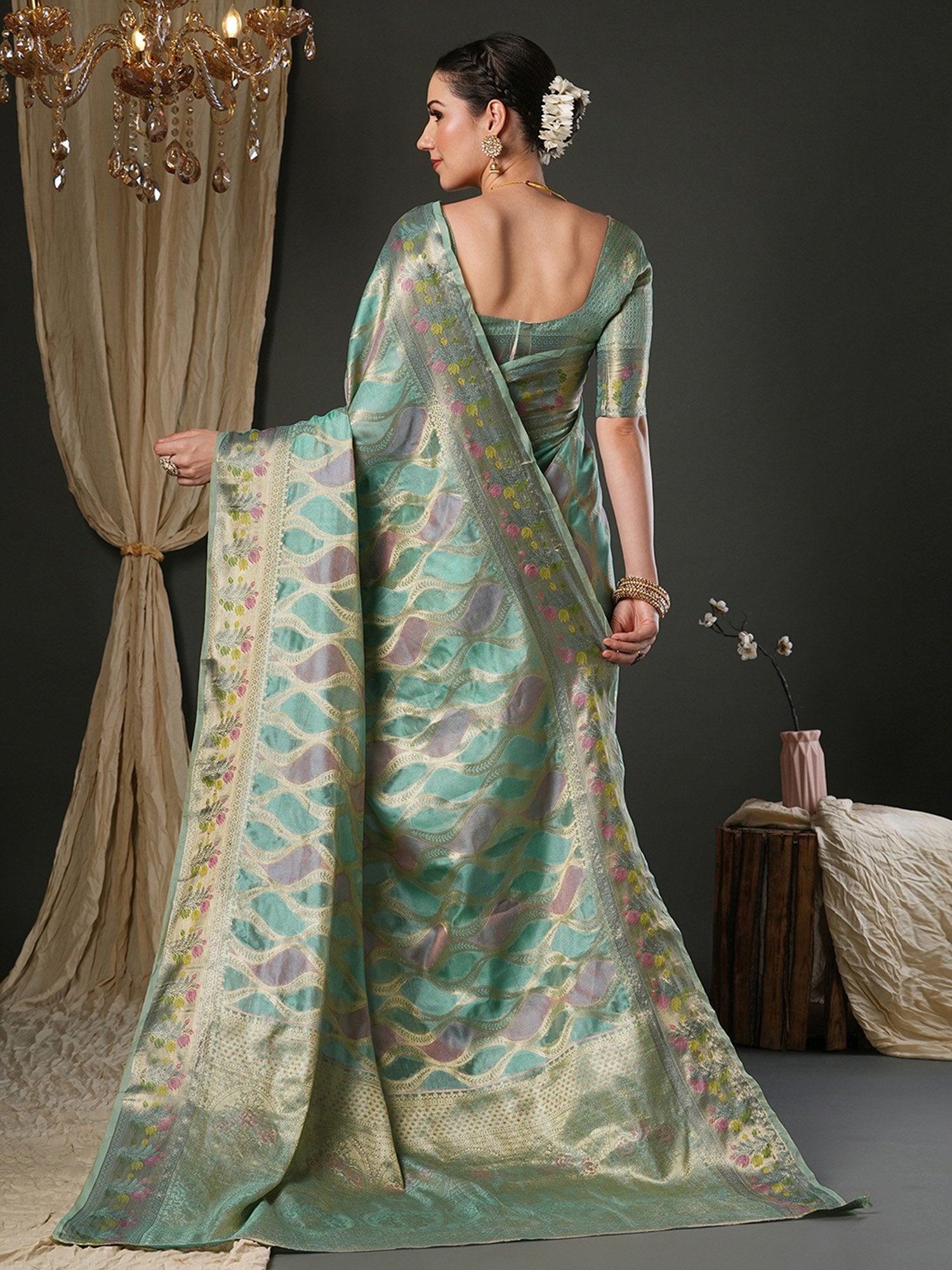 partywear designer saree for festive occasions