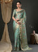 Blue Light Banarasi Organza Woven Saree