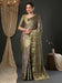 Grey Grey Banarasi Organza Woven Saree