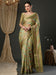 Green Light Banarasi Organza Woven Saree
