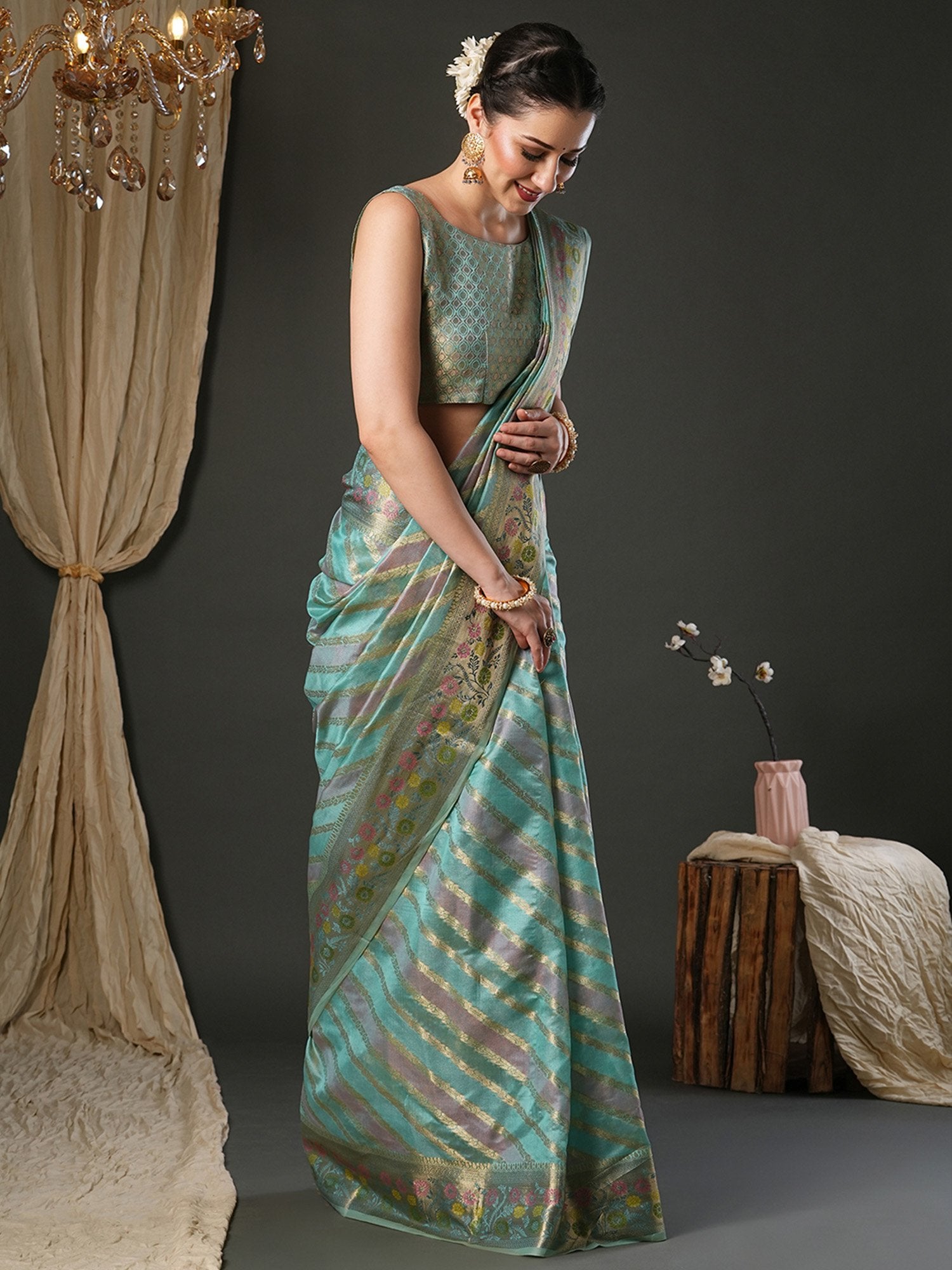 partywear designer saree for festive occasions