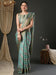 Blue Light Banarasi Organza Woven Saree