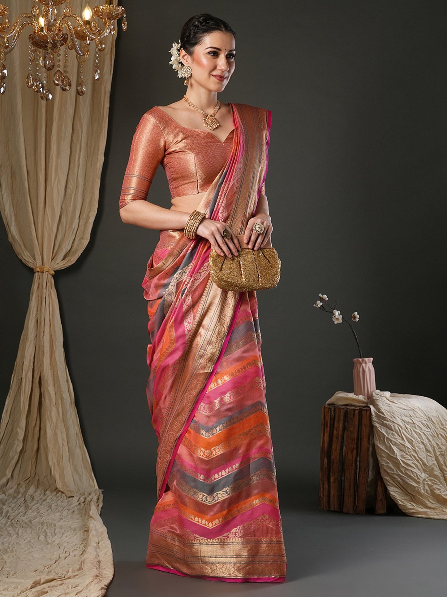 partywear designer saree for festive occasions