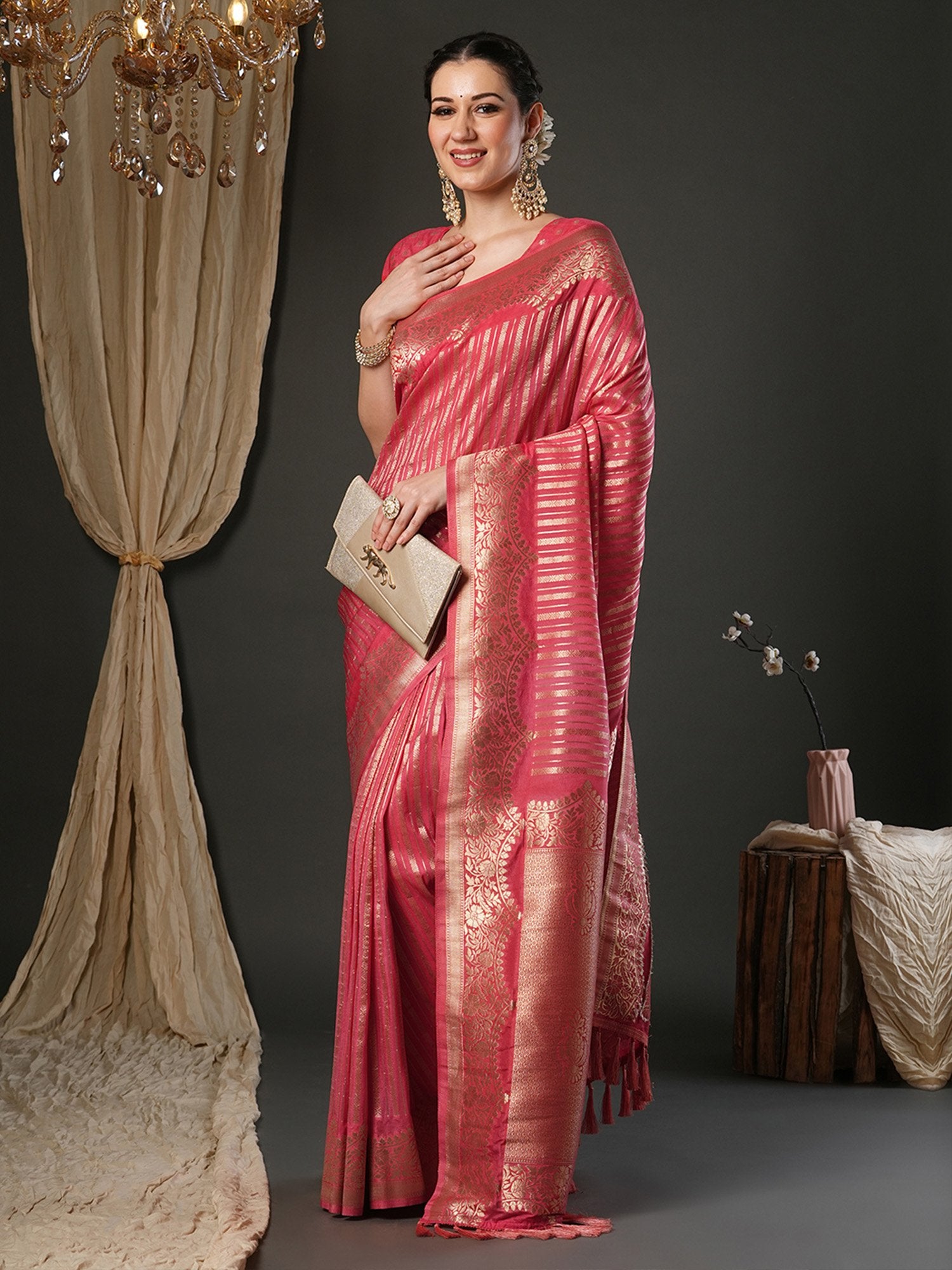 partywear designer saree for festive occasions