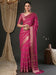 Pink Pink Kanjeevaram Pure Georgette Woven Saree