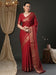 Maroon Maroon Banarasi Viscose Woven Saree