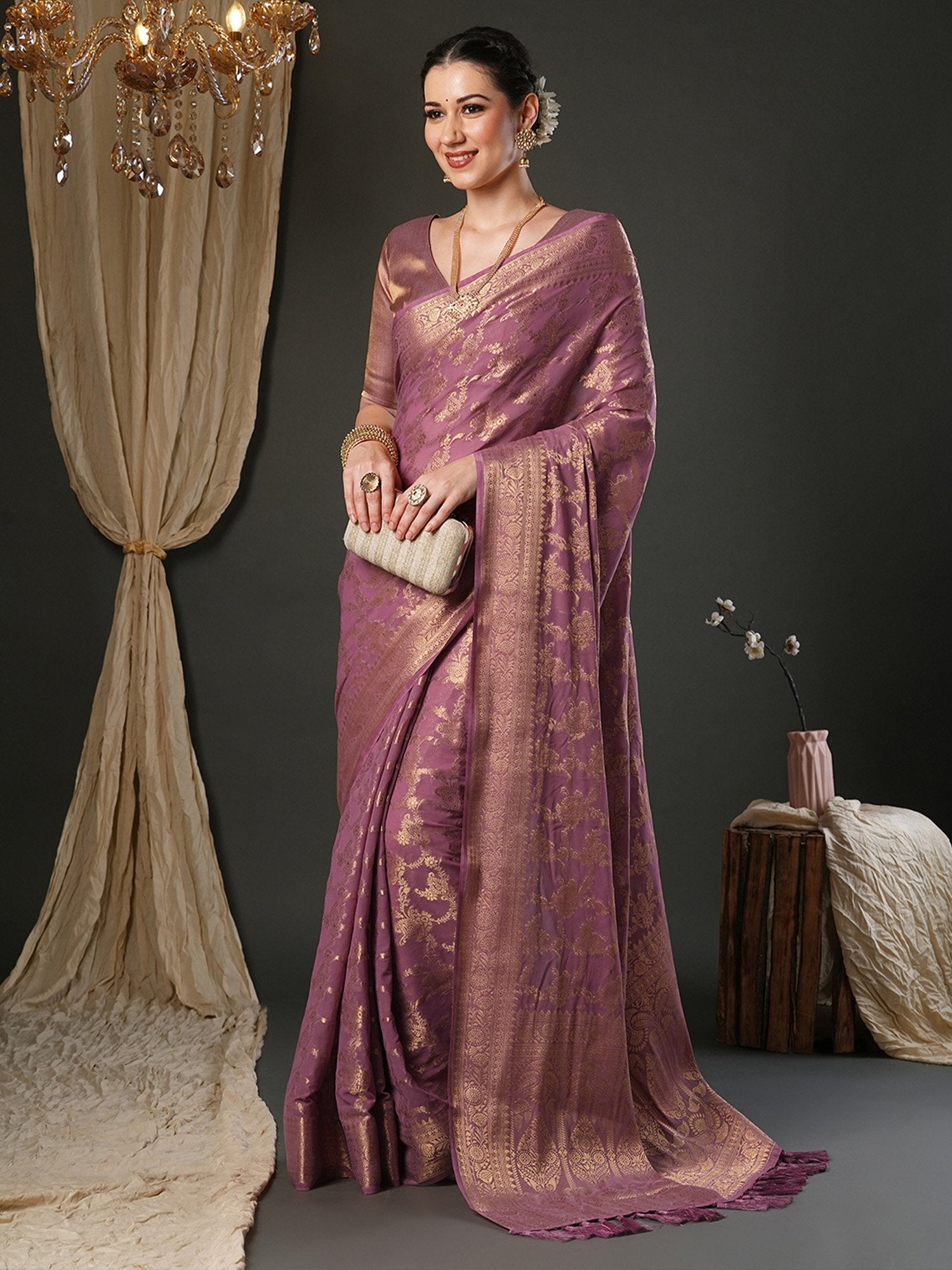 partywear designer saree for festive occasions