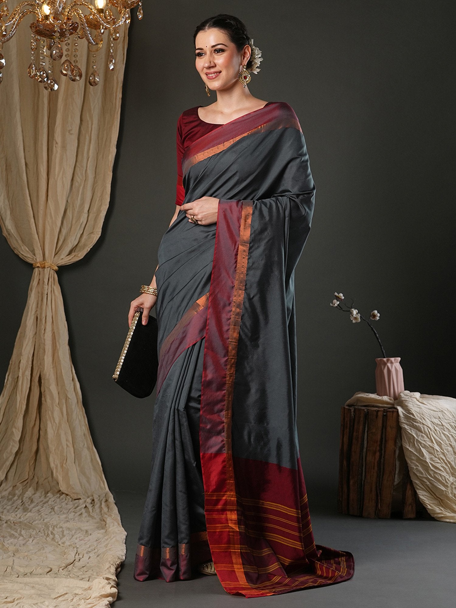 partywear designer saree for festive occasions