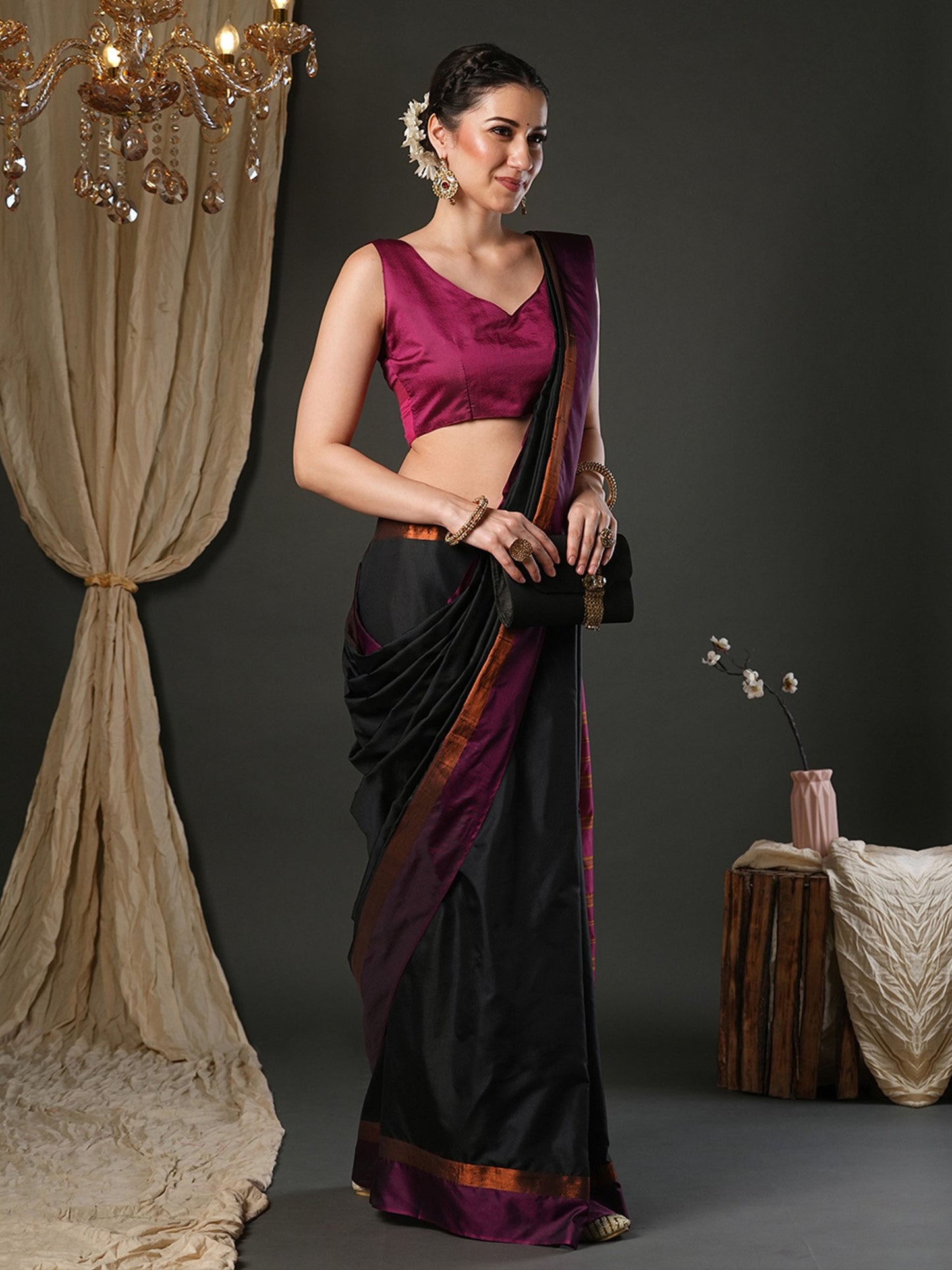 partywear designer saree for festive occasions