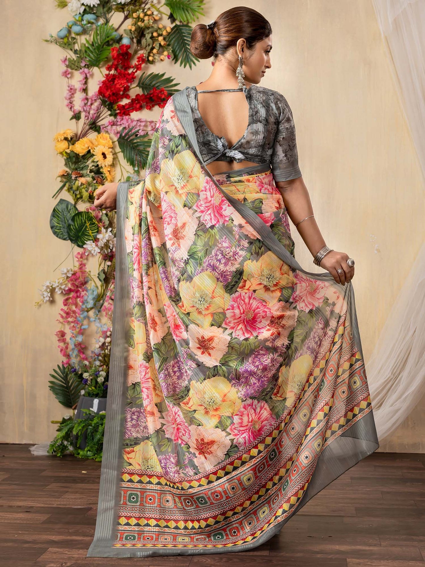 partywear designer saree for festive occasions