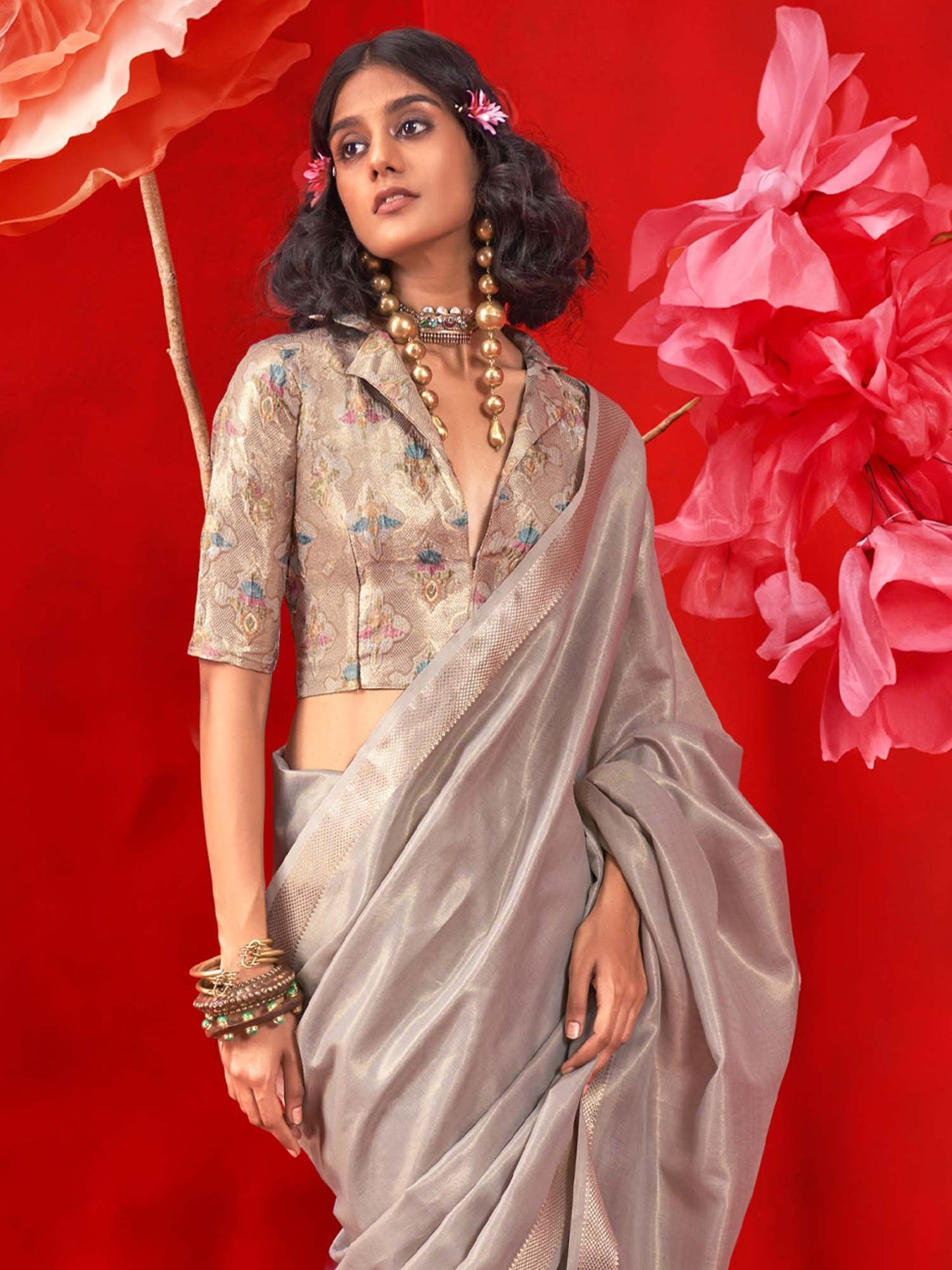 partywear designer saree for festive occasions
