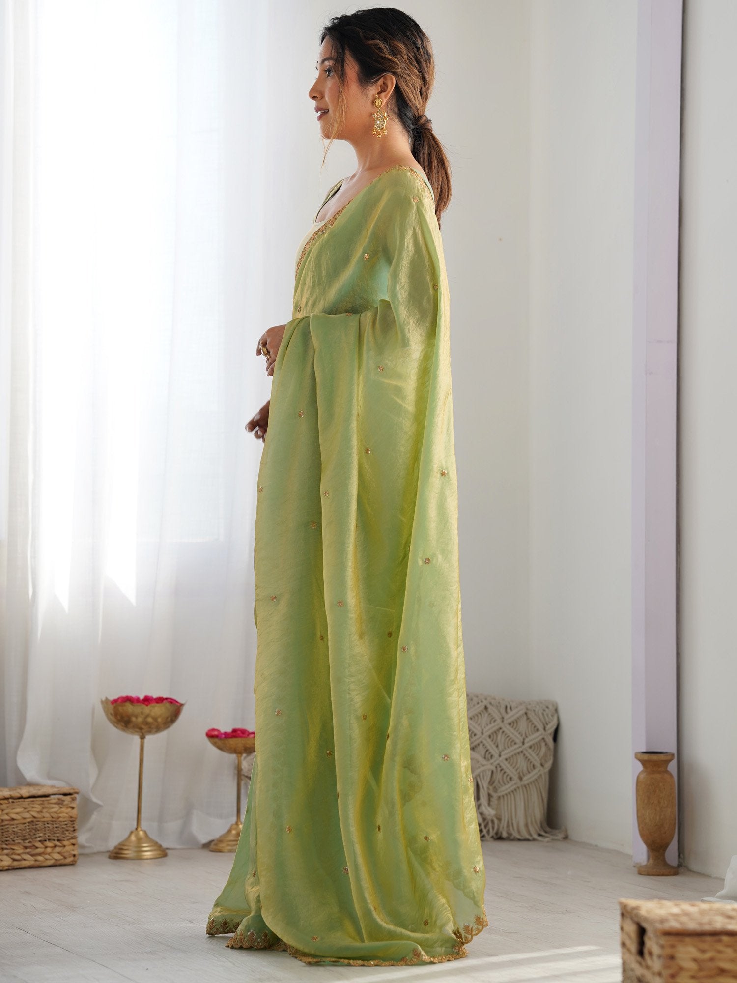 partywear designer saree for festive occasions