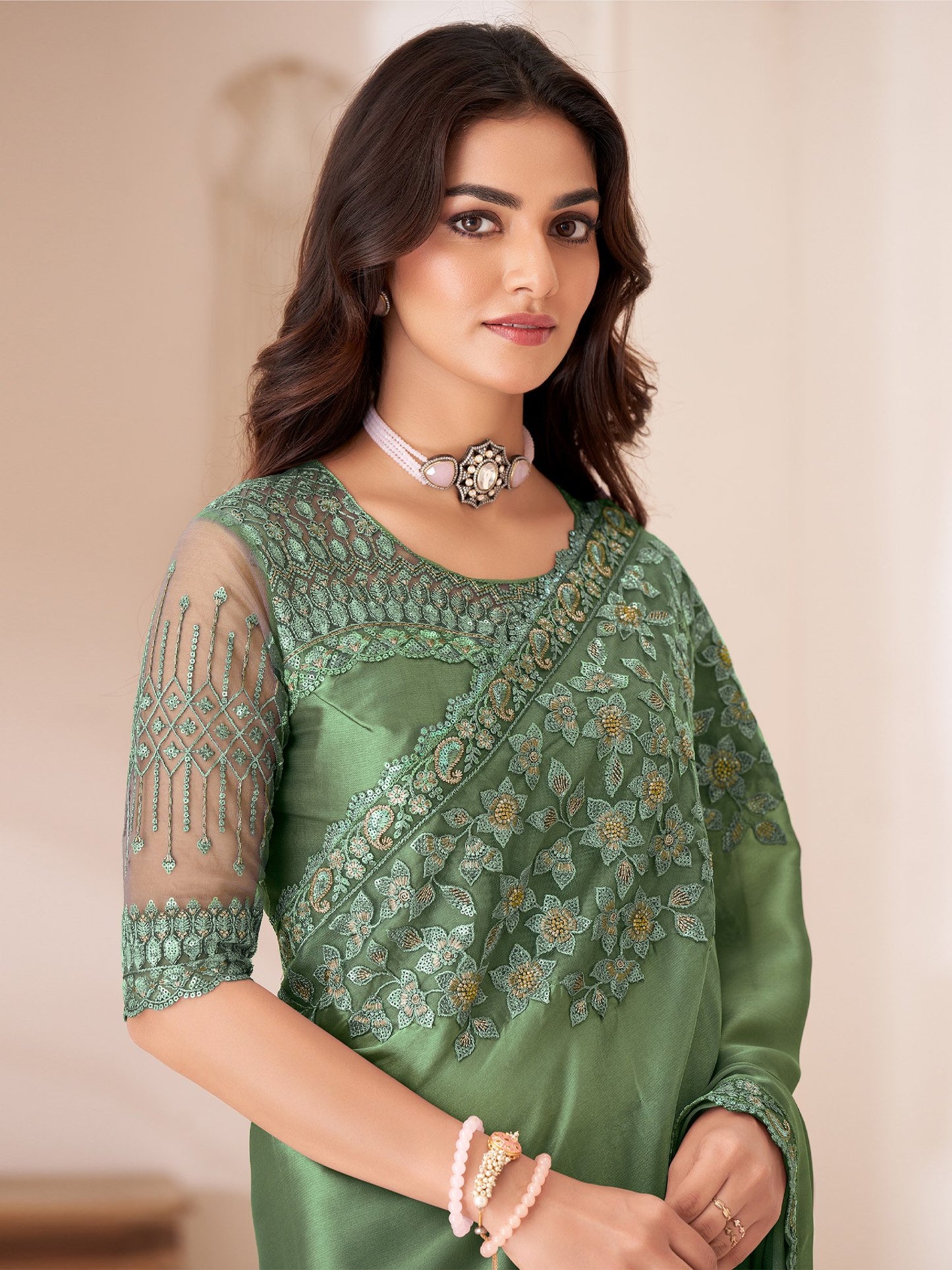partywear designer saree for festive occasions