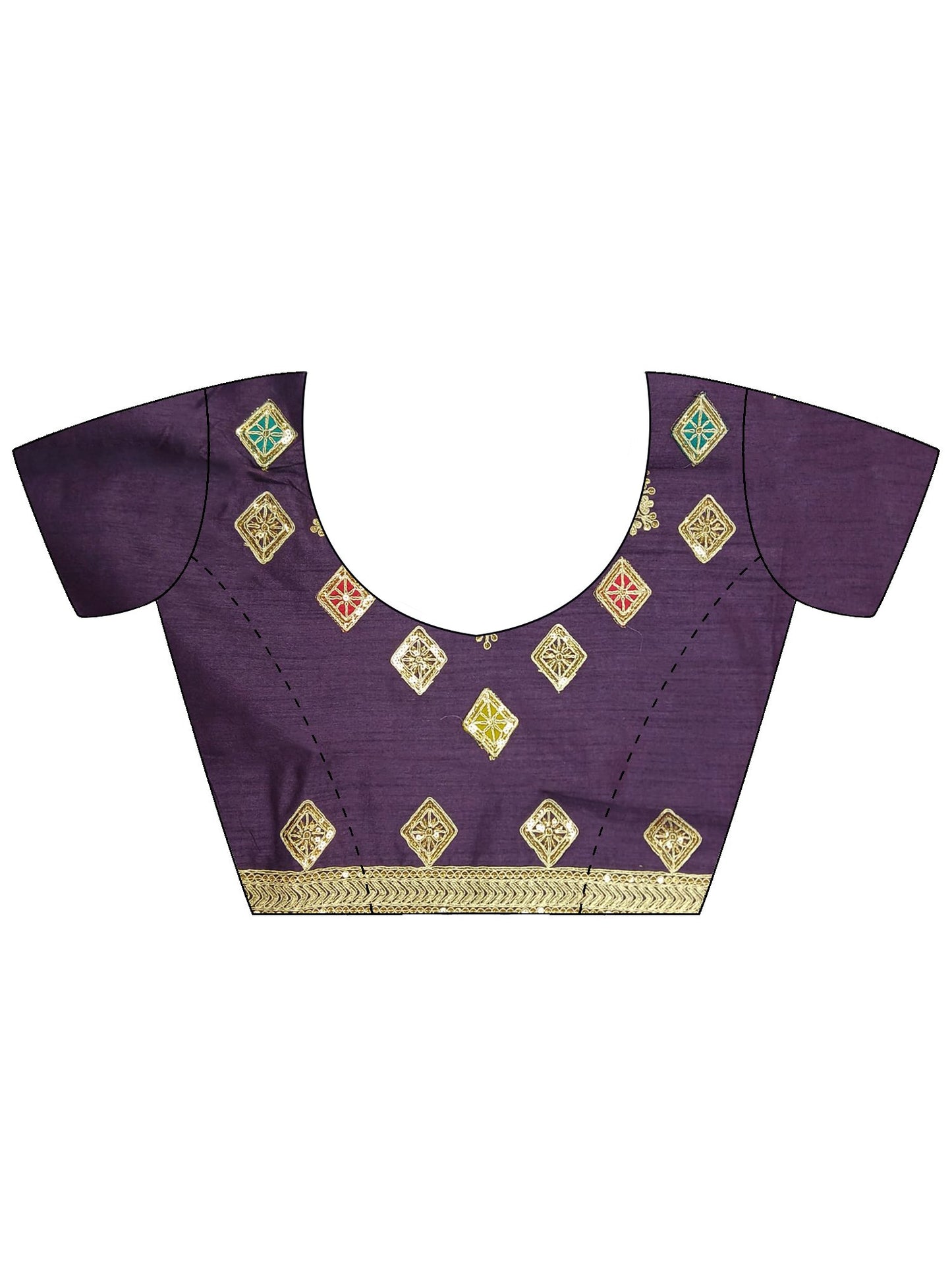Lavendar Party Wear Satin Silk Embellished Saree