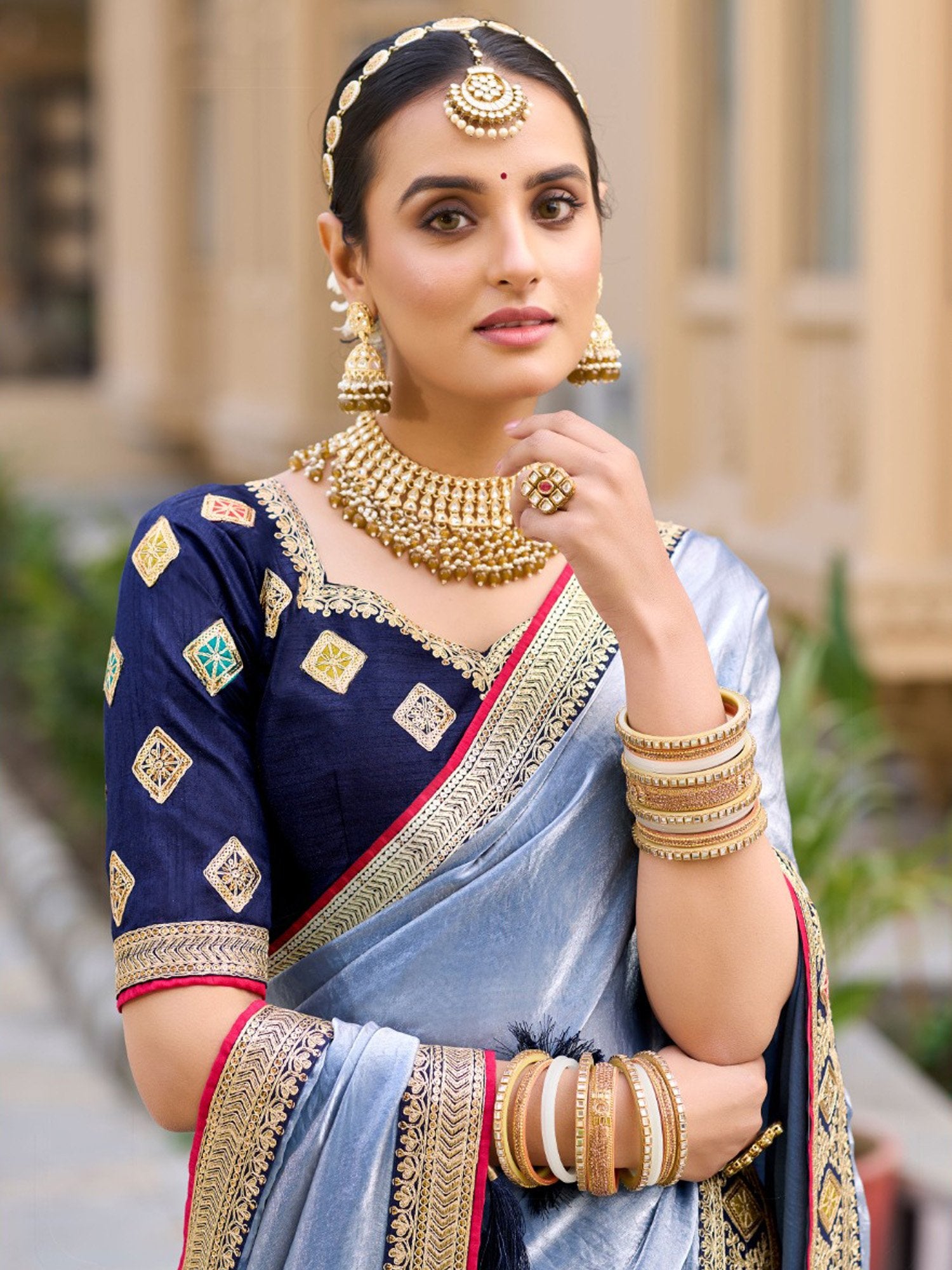 partywear designer saree for festive occasions