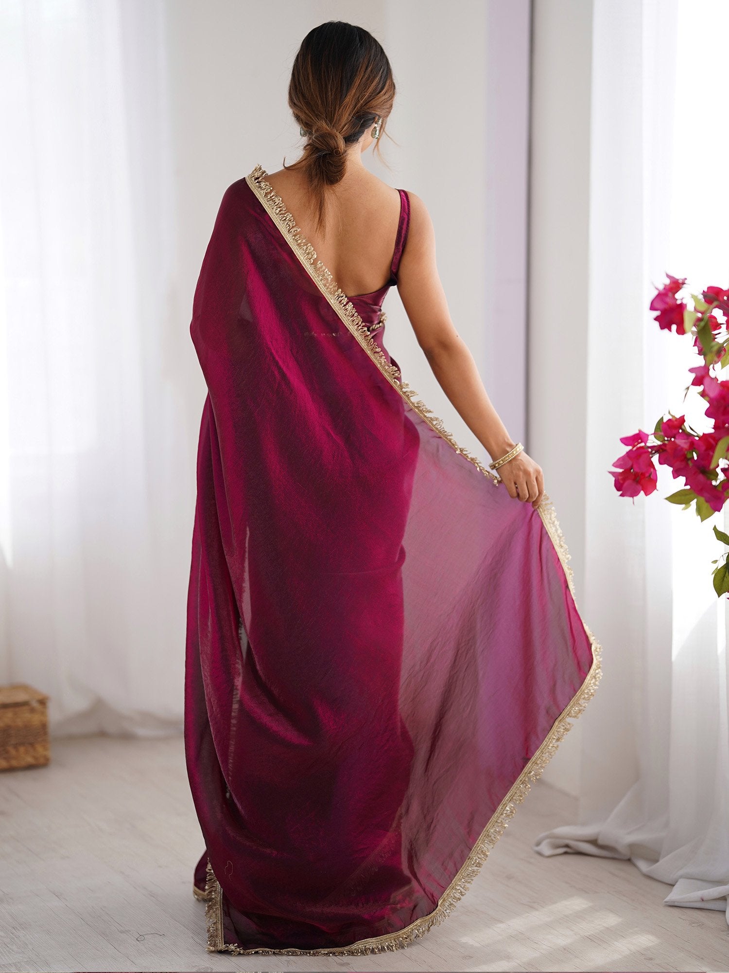 partywear designer saree for festive occasions