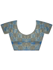 Blue Party Wear Chiffon Embellished Saree - The Dori Store