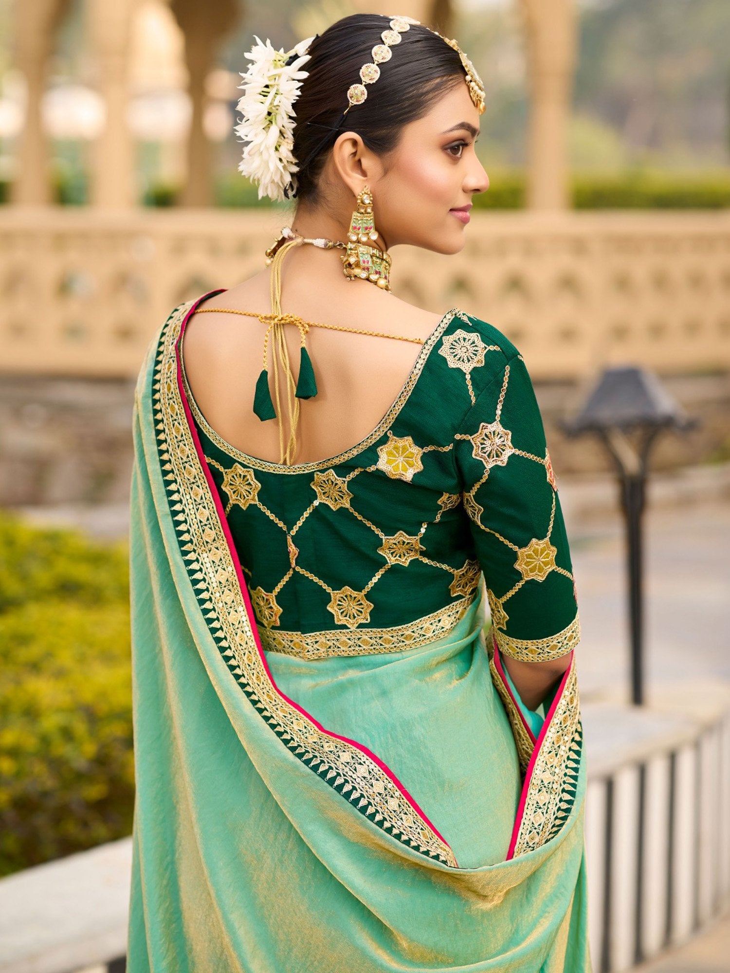 partywear designer saree for festive occasions