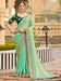 Green Light Party Wear Satin Silk Embellished Saree
