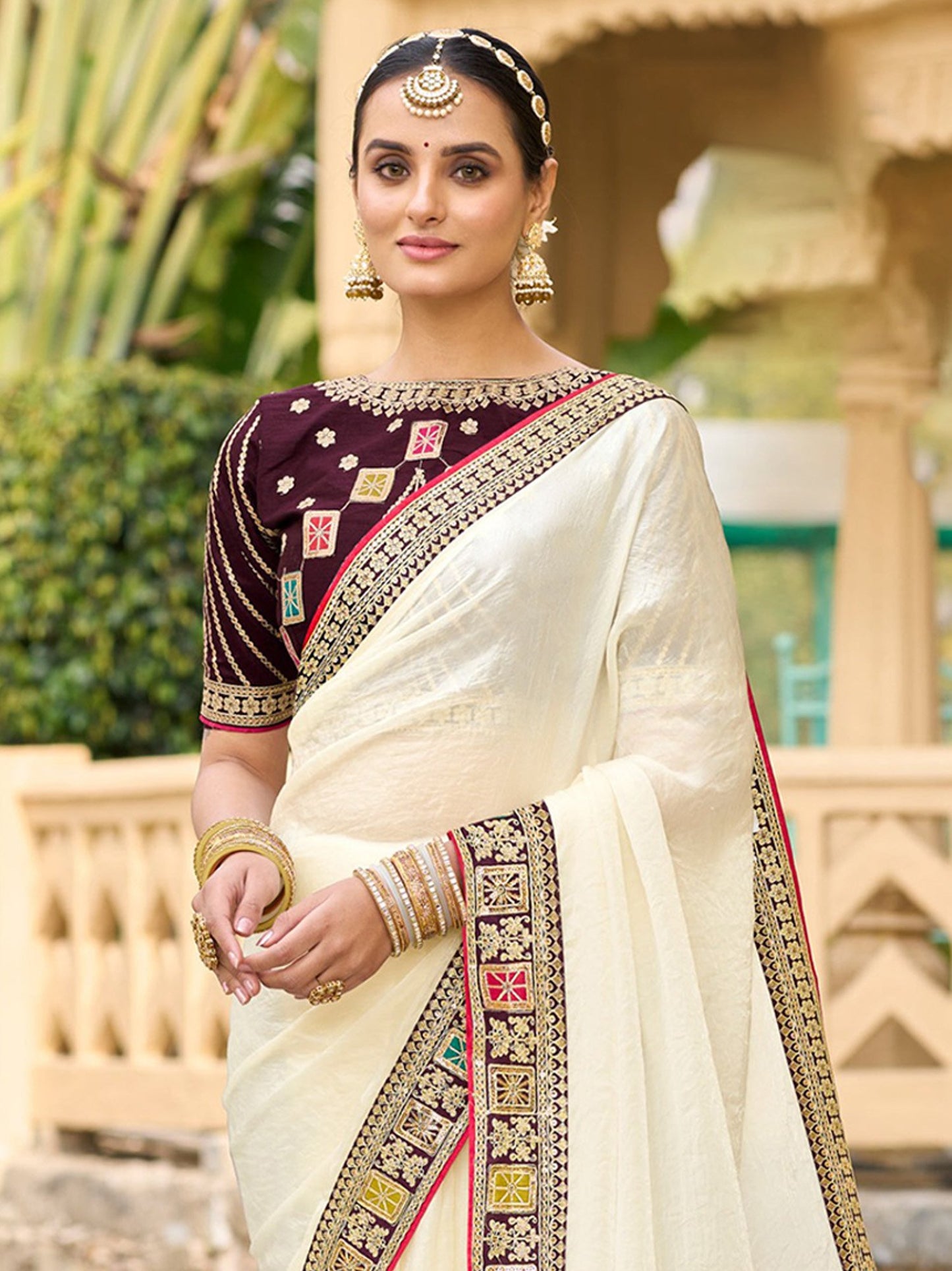 partywear designer saree for festive occasions