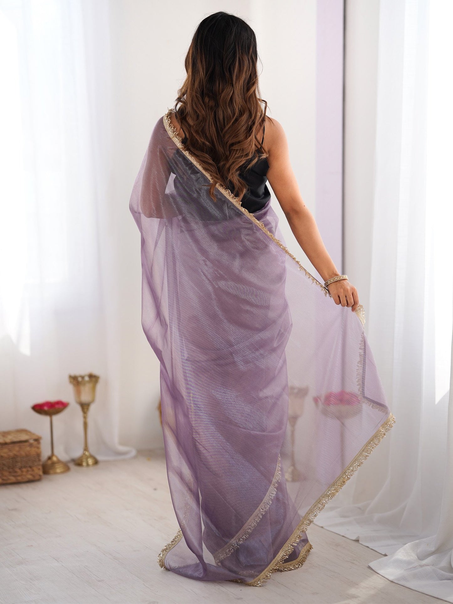 partywear designer saree for festive occasions