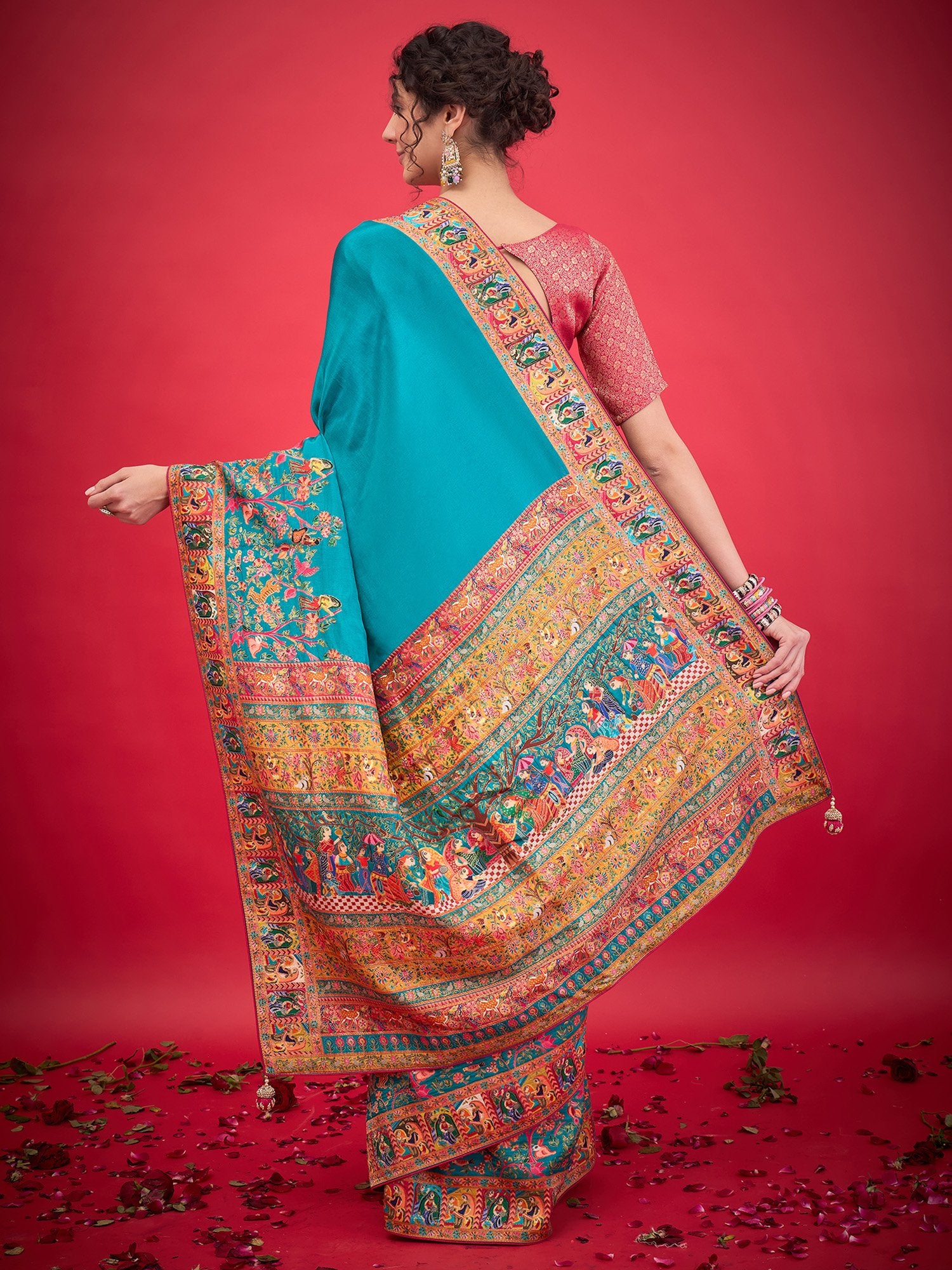 partywear designer saree for festive occasions