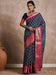 Blue Navy Sungudi Dola Silk Printed Saree