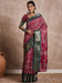 Pink Burgundy Sungudi Dola Silk Printed Saree