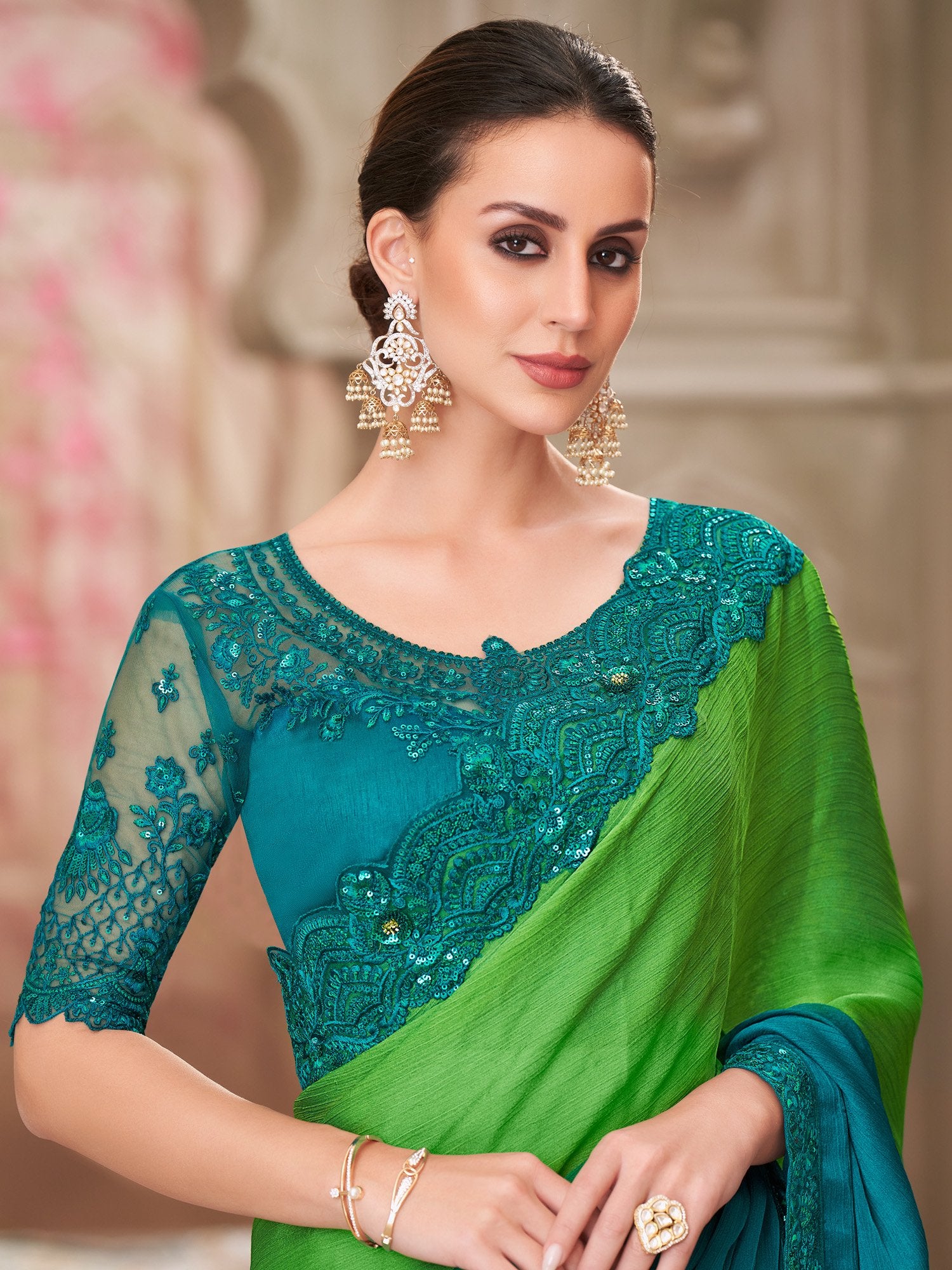 partywear designer saree for festive occasions