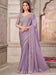 Lavender Lavendar Party Wear Pure Chiffon Embellished Saree