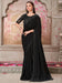 Black Black Party Wear Pure Georgette Embellished Saree