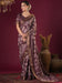 Purple Burgundy Sungudi Silk Blend Printed Saree