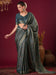 Blue Teal Sungudi Silk Blend Printed Saree