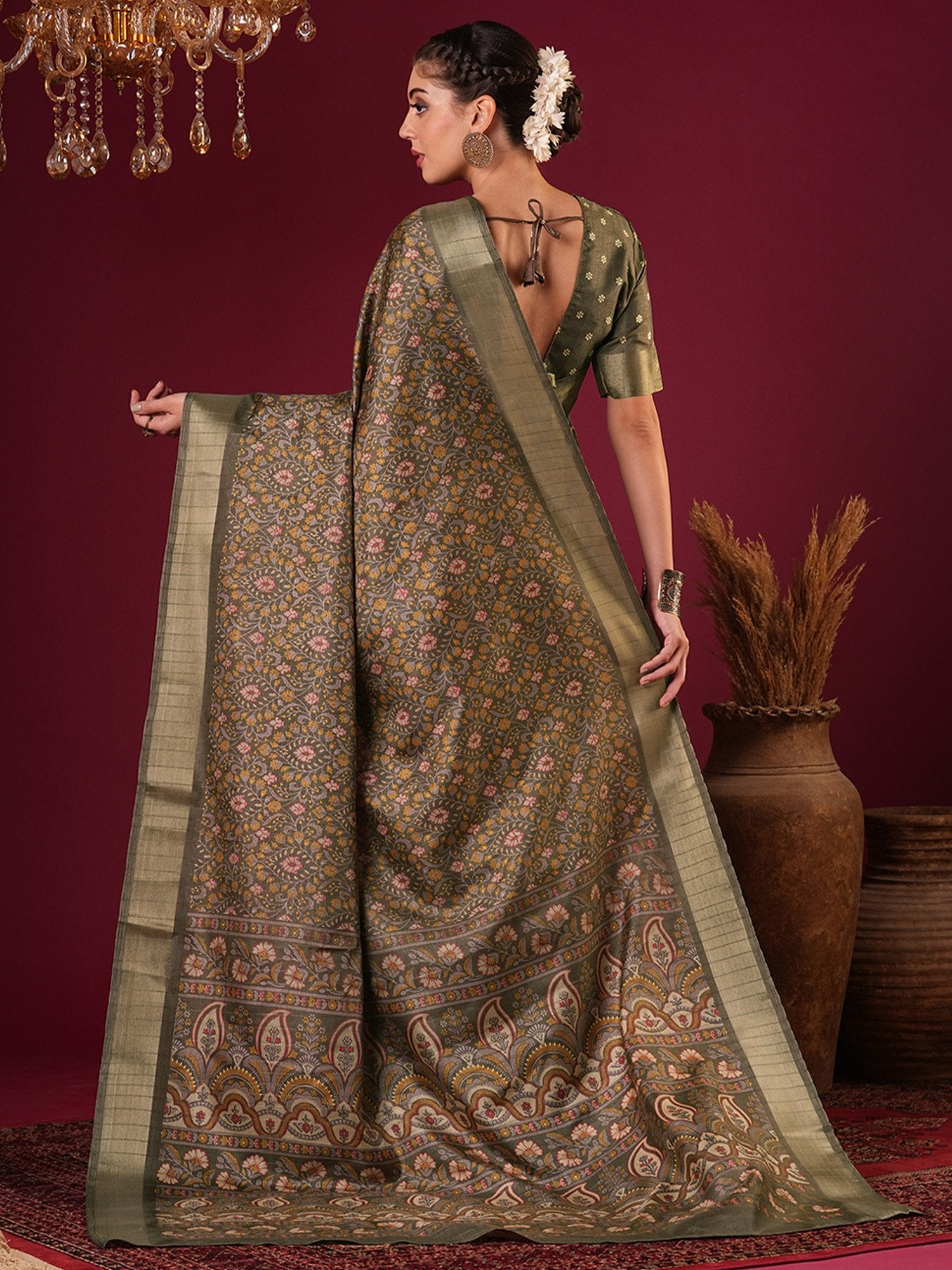 partywear designer saree for festive occasions