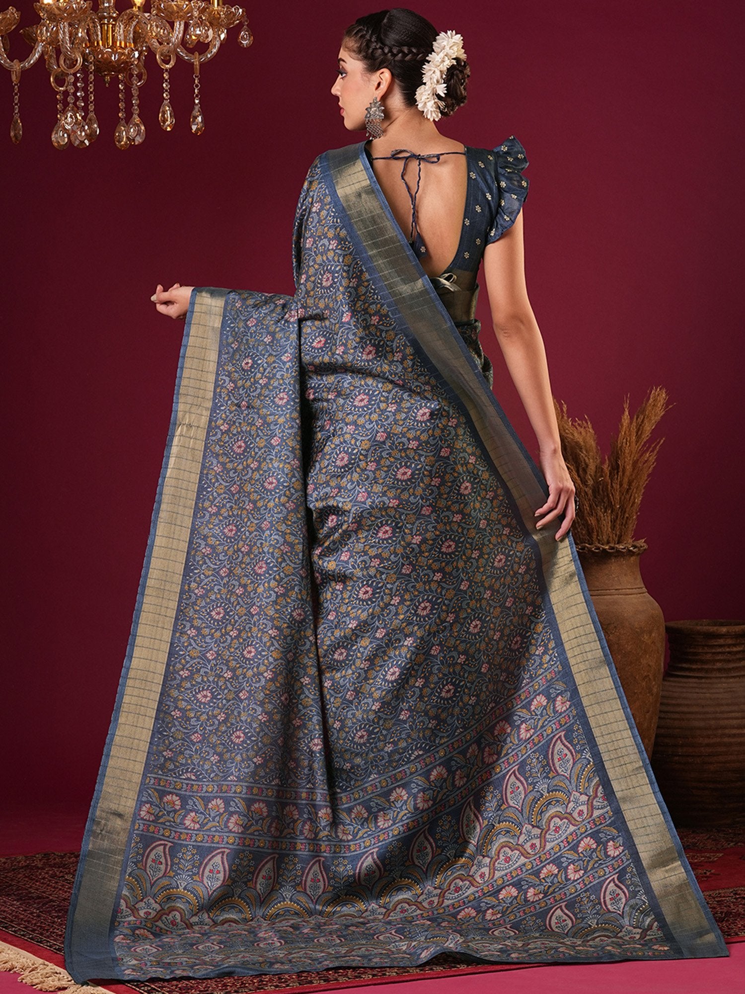 partywear designer saree for festive occasions