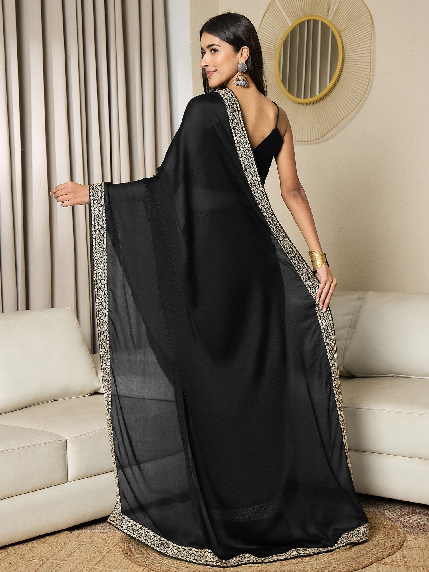 partywear designer saree for festive occasions