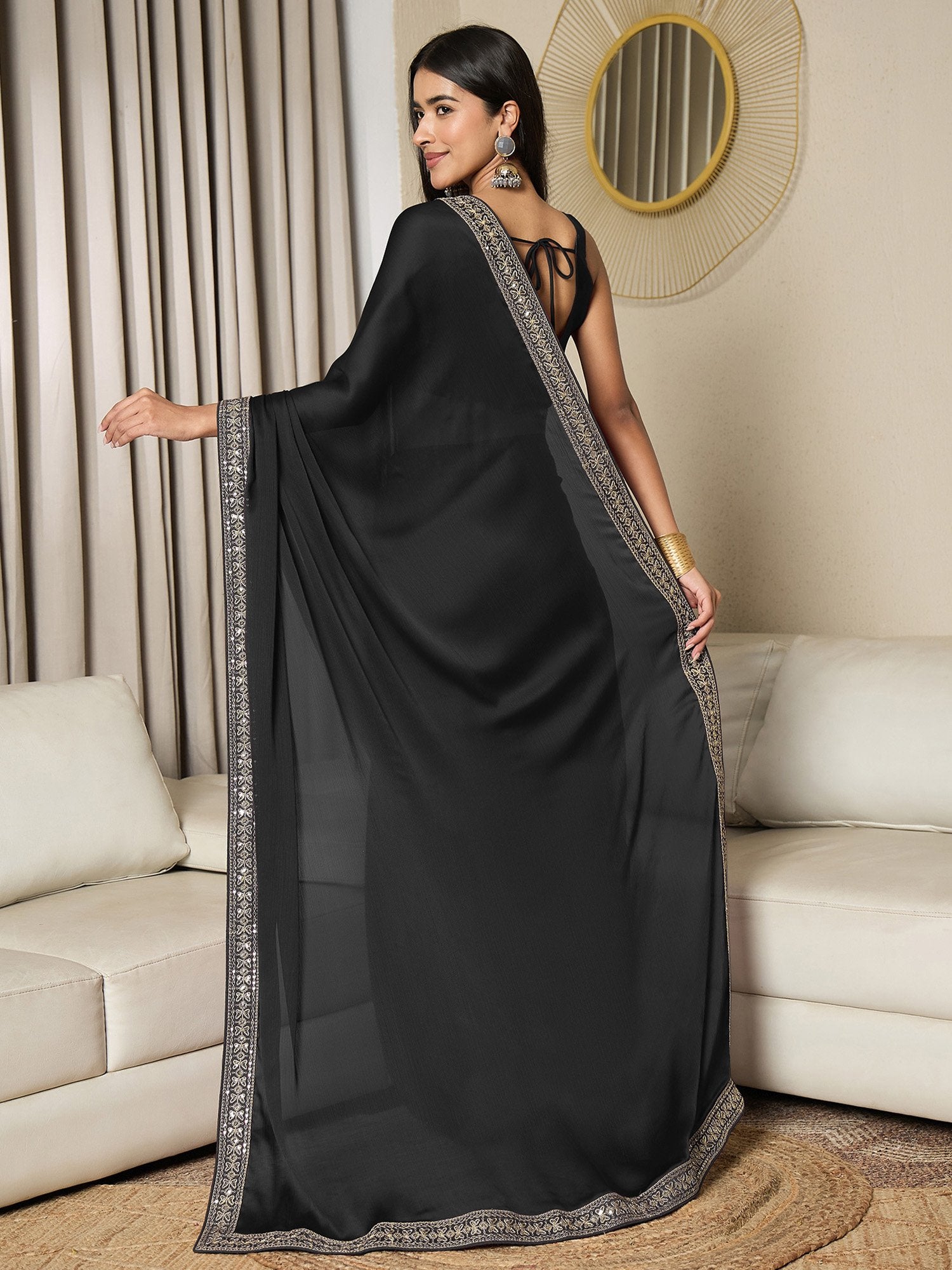 partywear designer saree for festive occasions