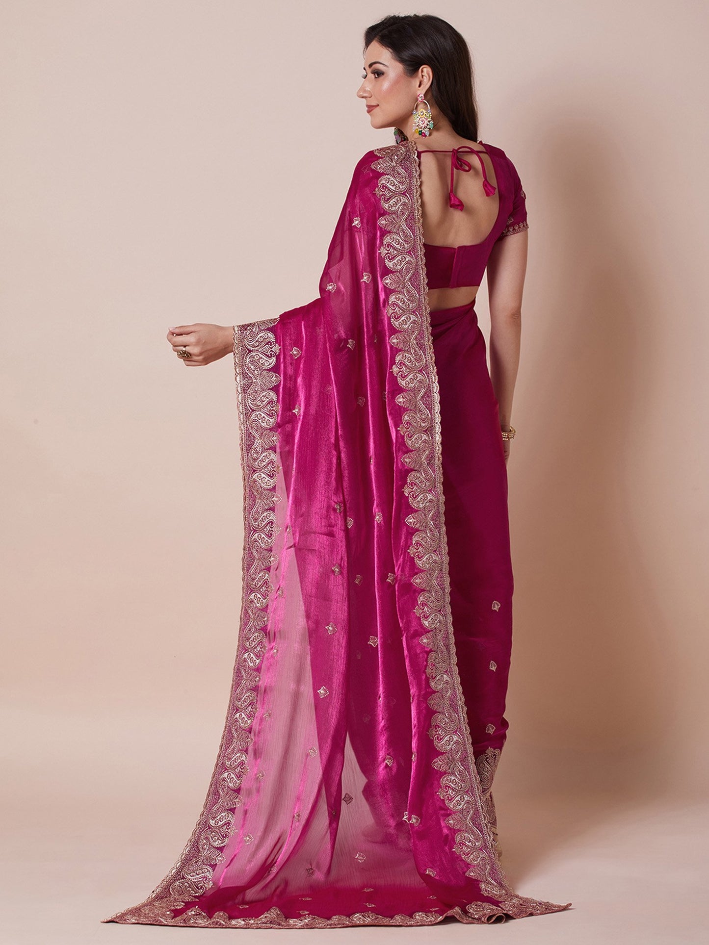 partywear designer saree for festive occasions