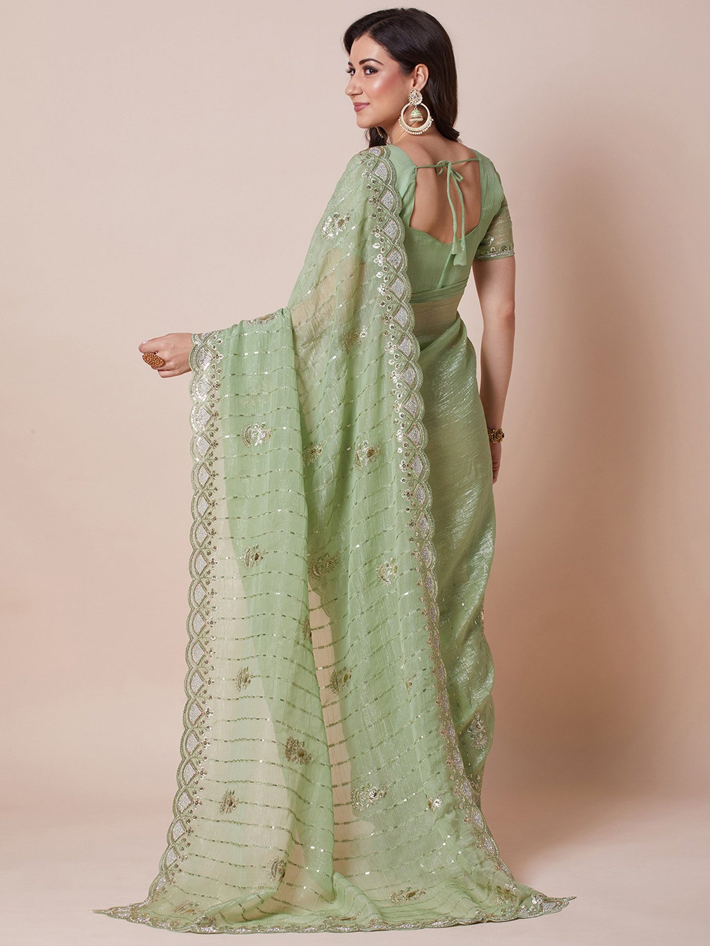 partywear designer saree for festive occasions