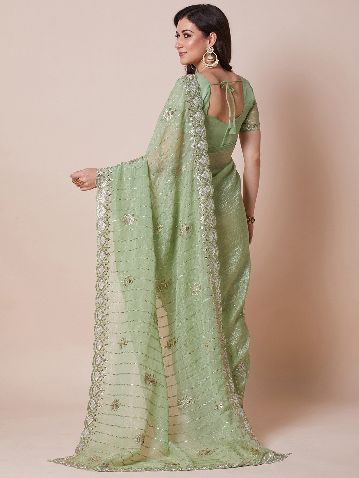 partywear designer saree for festive occasions